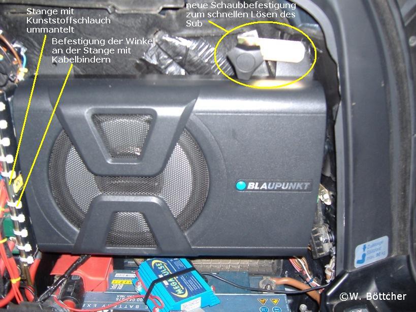 5er E39 - E39 FL Touring - Subwoofer im Kofferraum ...